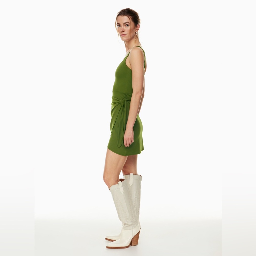 Aritzia green mini wrap dress size small - Picture 3 of 8